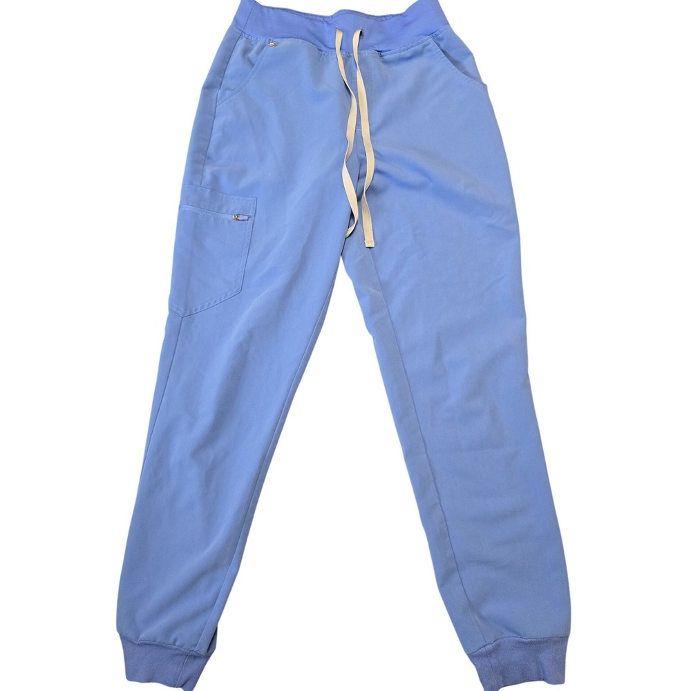 FIGS Scrub Set Womens Blue Jogger Pants V-Neck Top Medical Uniform Bundle - Picture 3 of 16